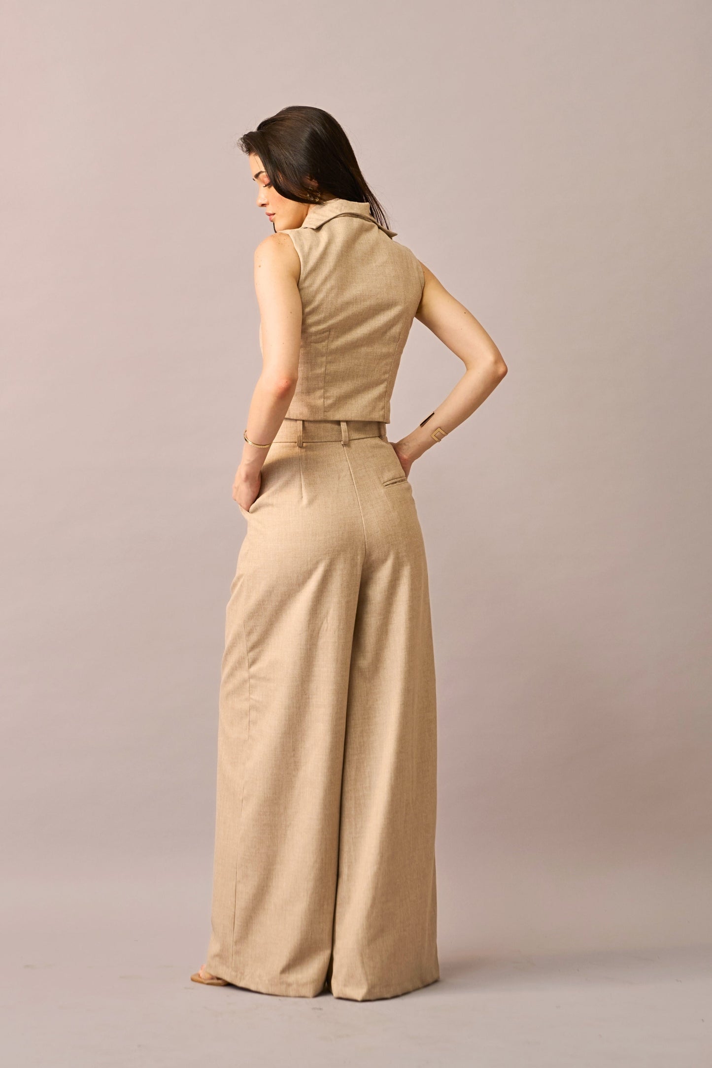 Soft Sand - Beige Waistcoat for Women