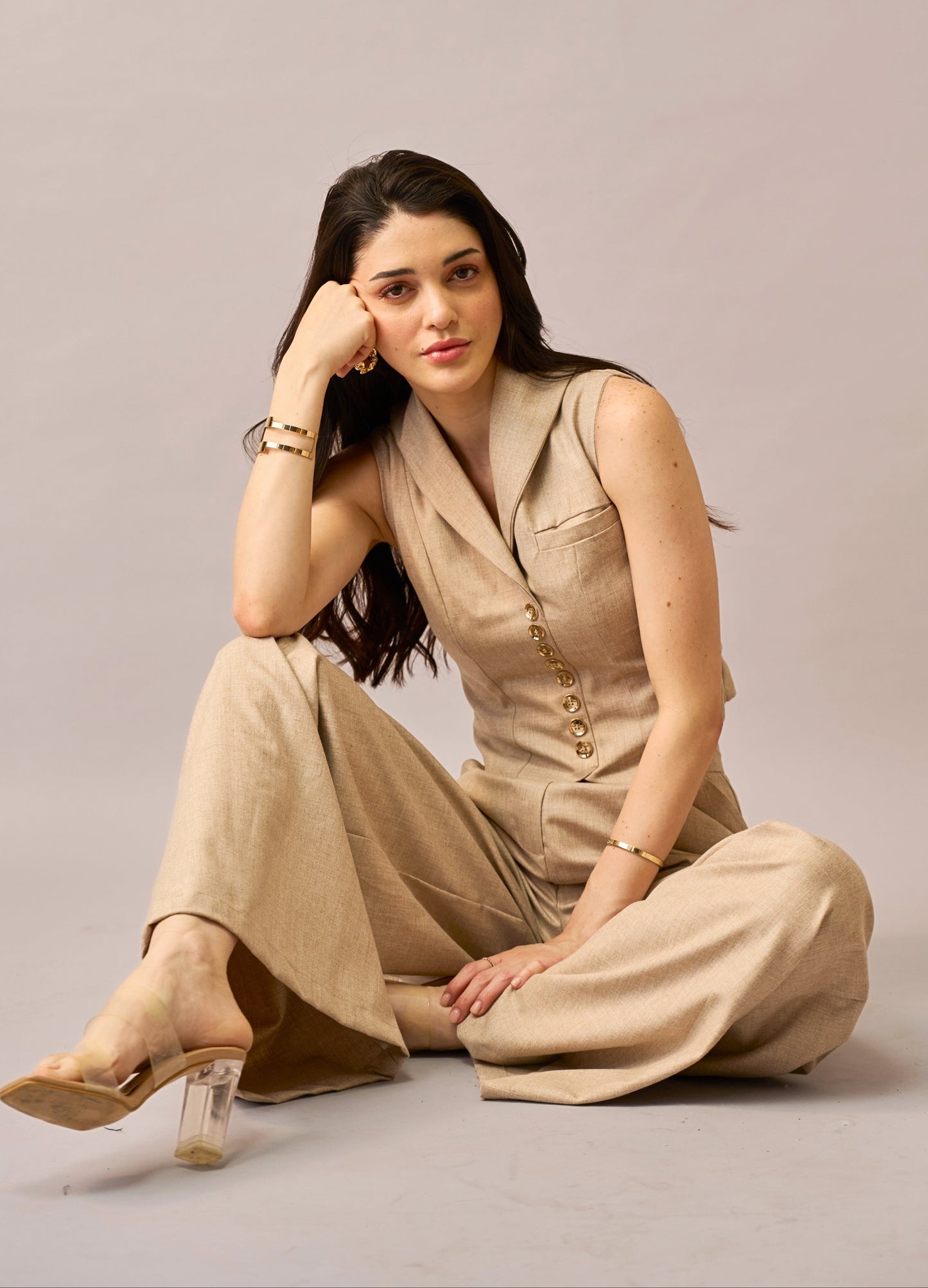 Soft Sand - Beige Waistcoat for Women