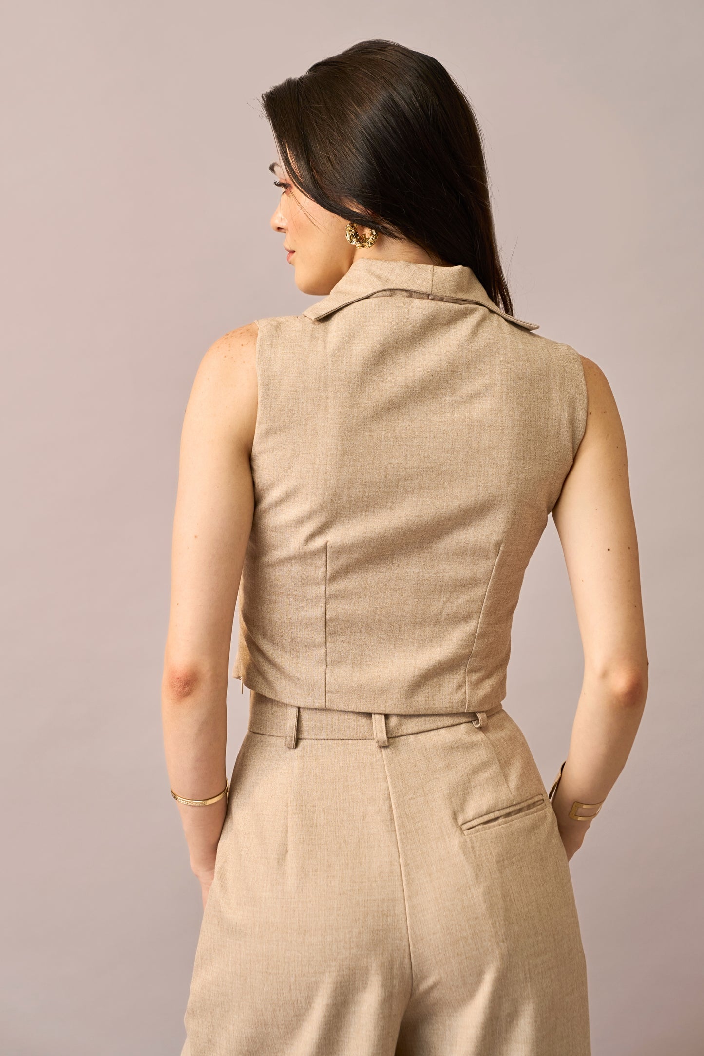 Soft Sand - Beige Waistcoat for Women