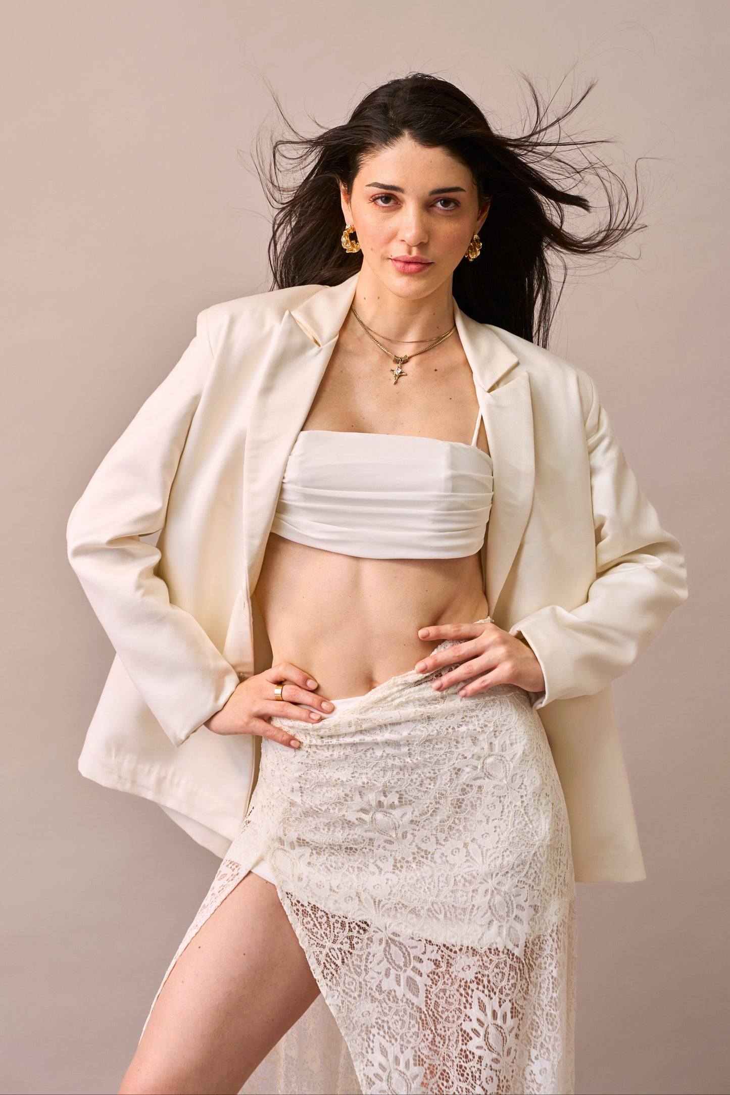 Cloud Drape - Ivory Bandeau Style Bralette