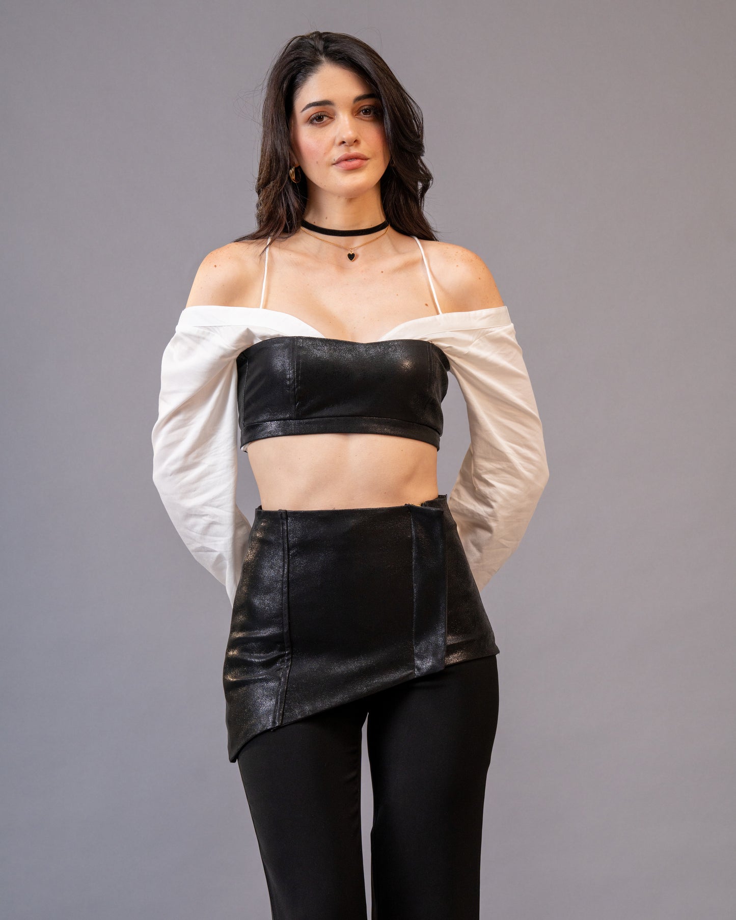 Restraint Leather Bandeau Bralette