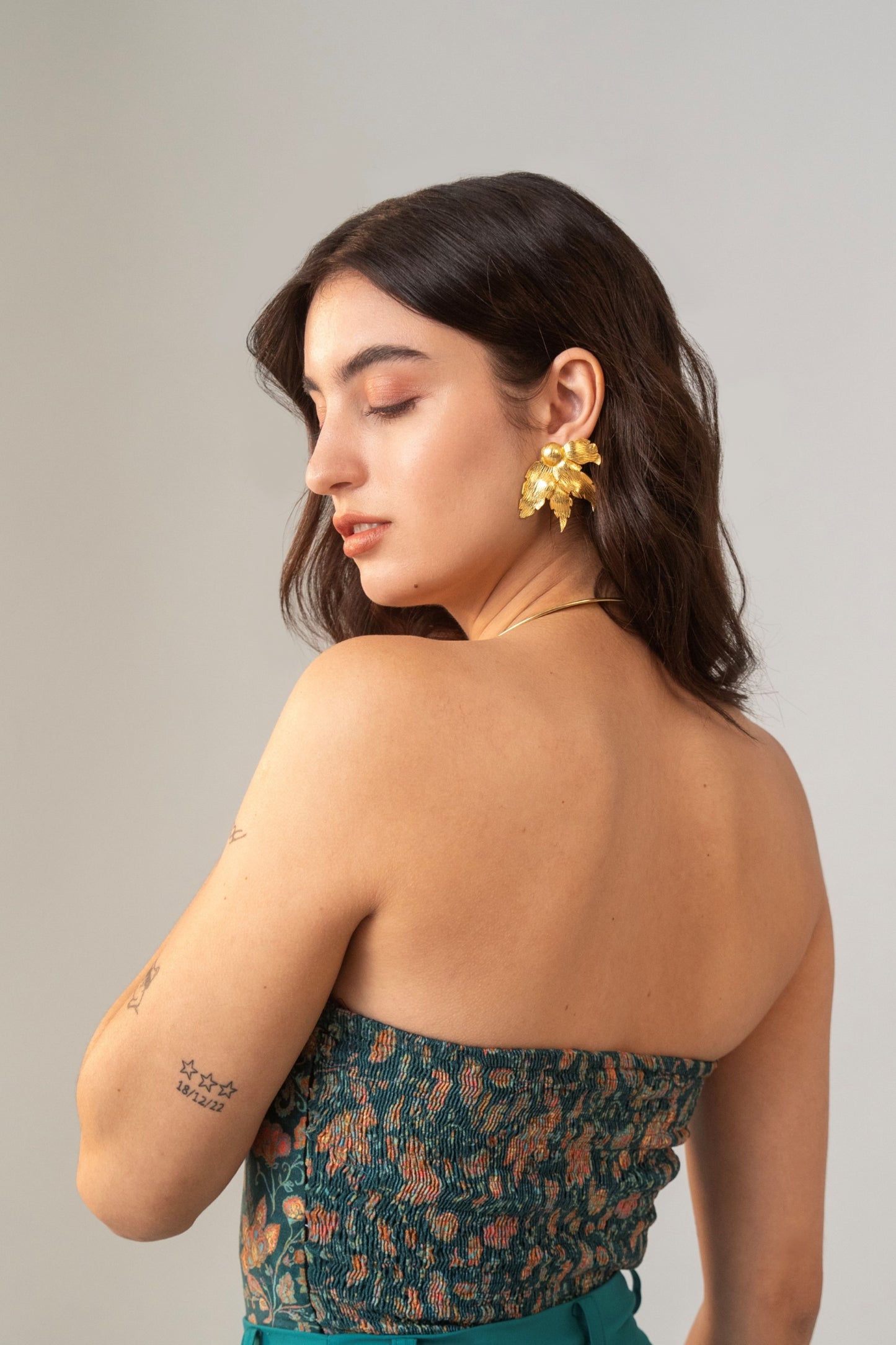 Hyacinth - Velvet Tube Top & High-waist Wide-leg Trousers for Women