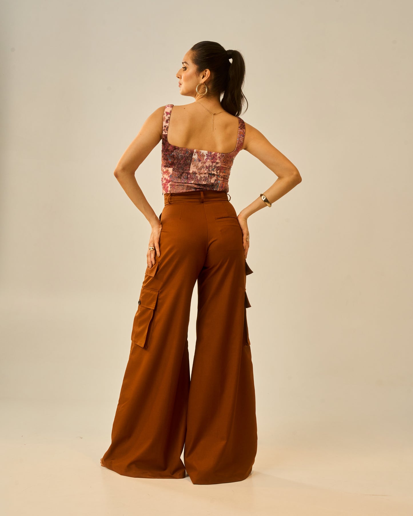 Desert Mirage Top & Wide-Leg Cargo Pants Women's Co-ord Set