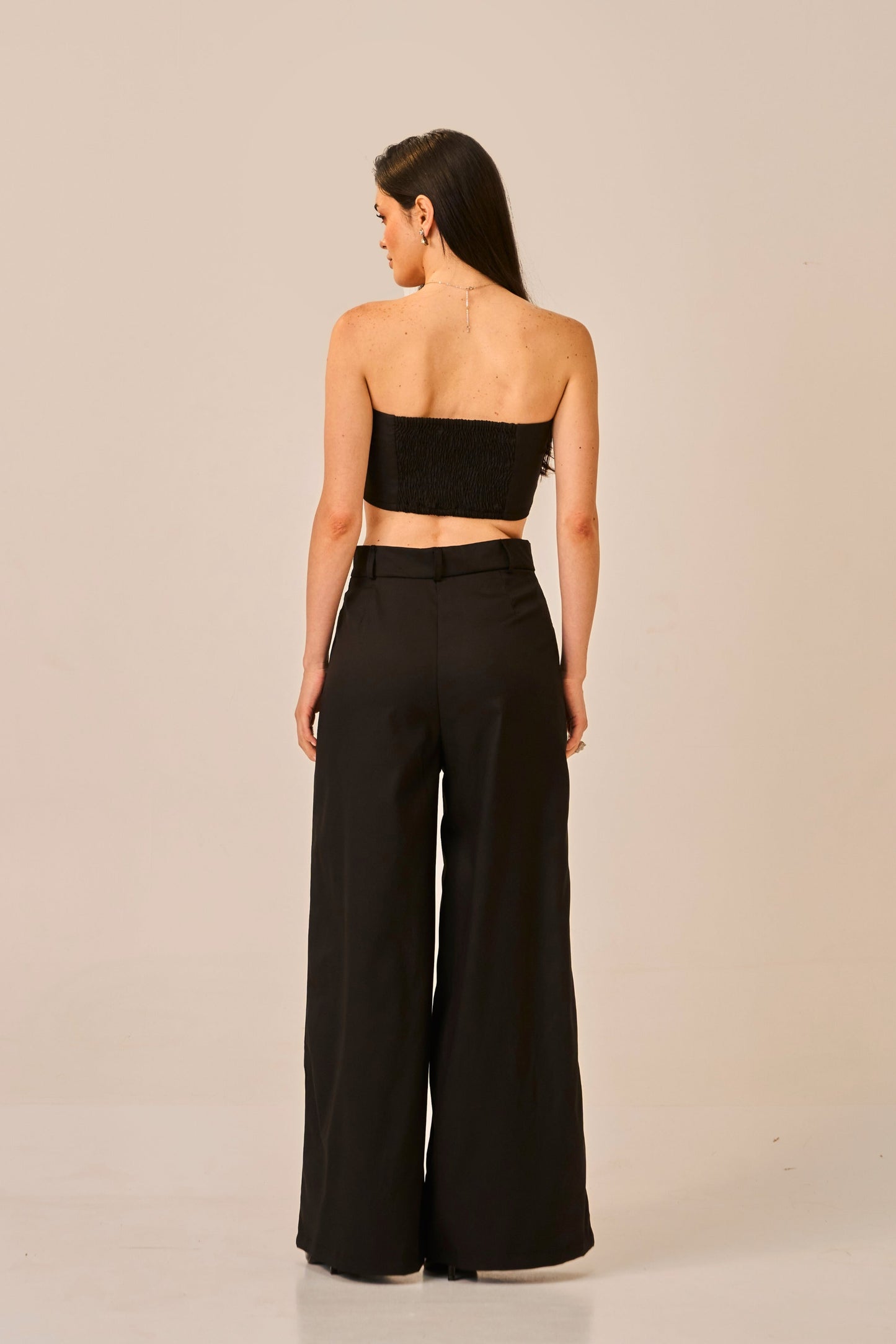 Knot Theory – Black Bandeau Crop Top for Women