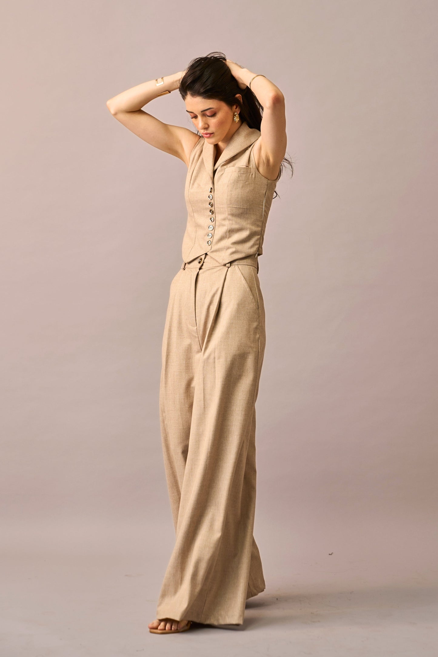 Soft Sand - Beige Waistcoat for Women