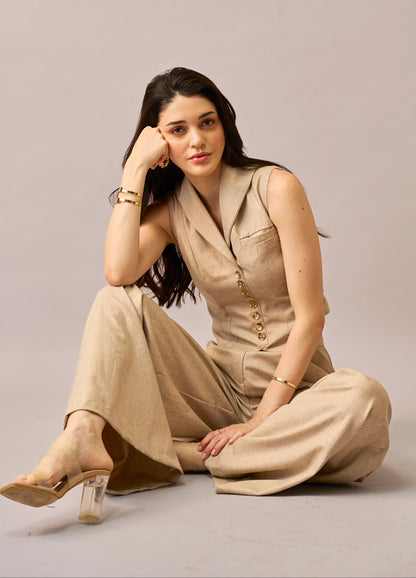 Soft Sand - Beige Waistcoat for Women