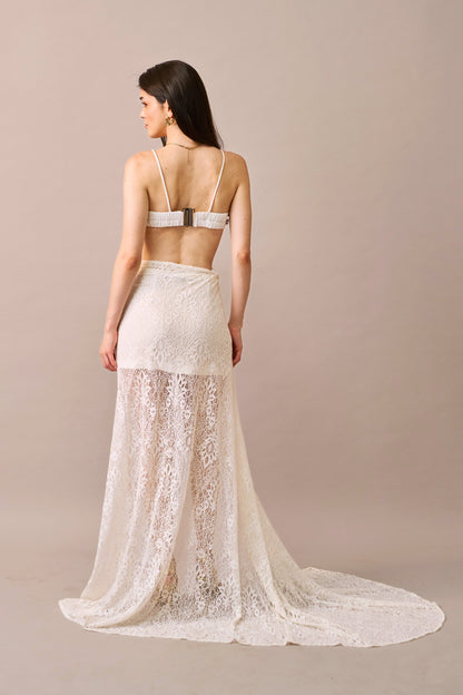 Cloud Drape - Ivory Bandeau Style Bralette