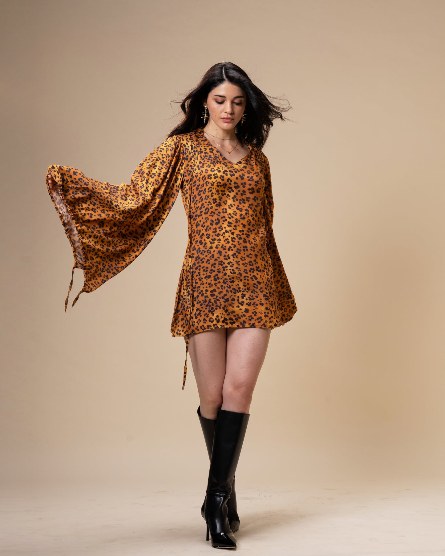 Untamed Leopard Print Mini Dress