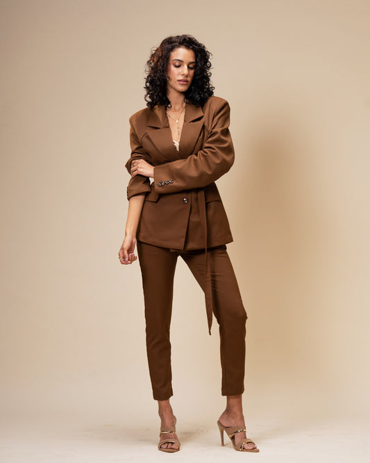 Command 3-Piece Mocha Brown Blazer Set