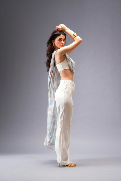Autumn Wind  2- piece Set with Off-white Bralette with Removable Sash