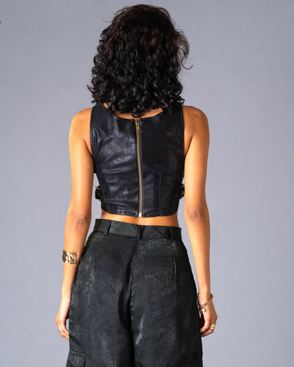 Shadow State Brushed Satin Cargo Trousers