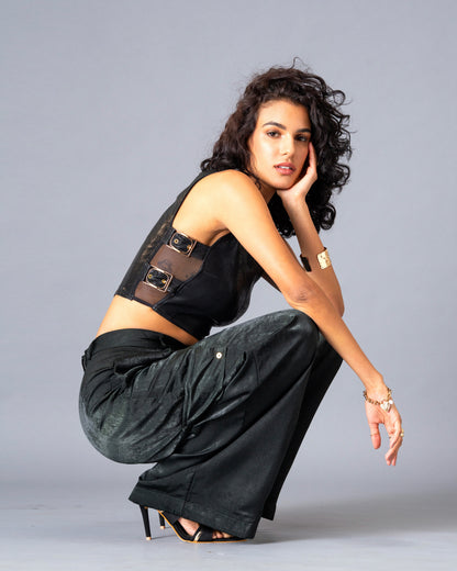 Shadow State Brushed Satin Cargo Trousers