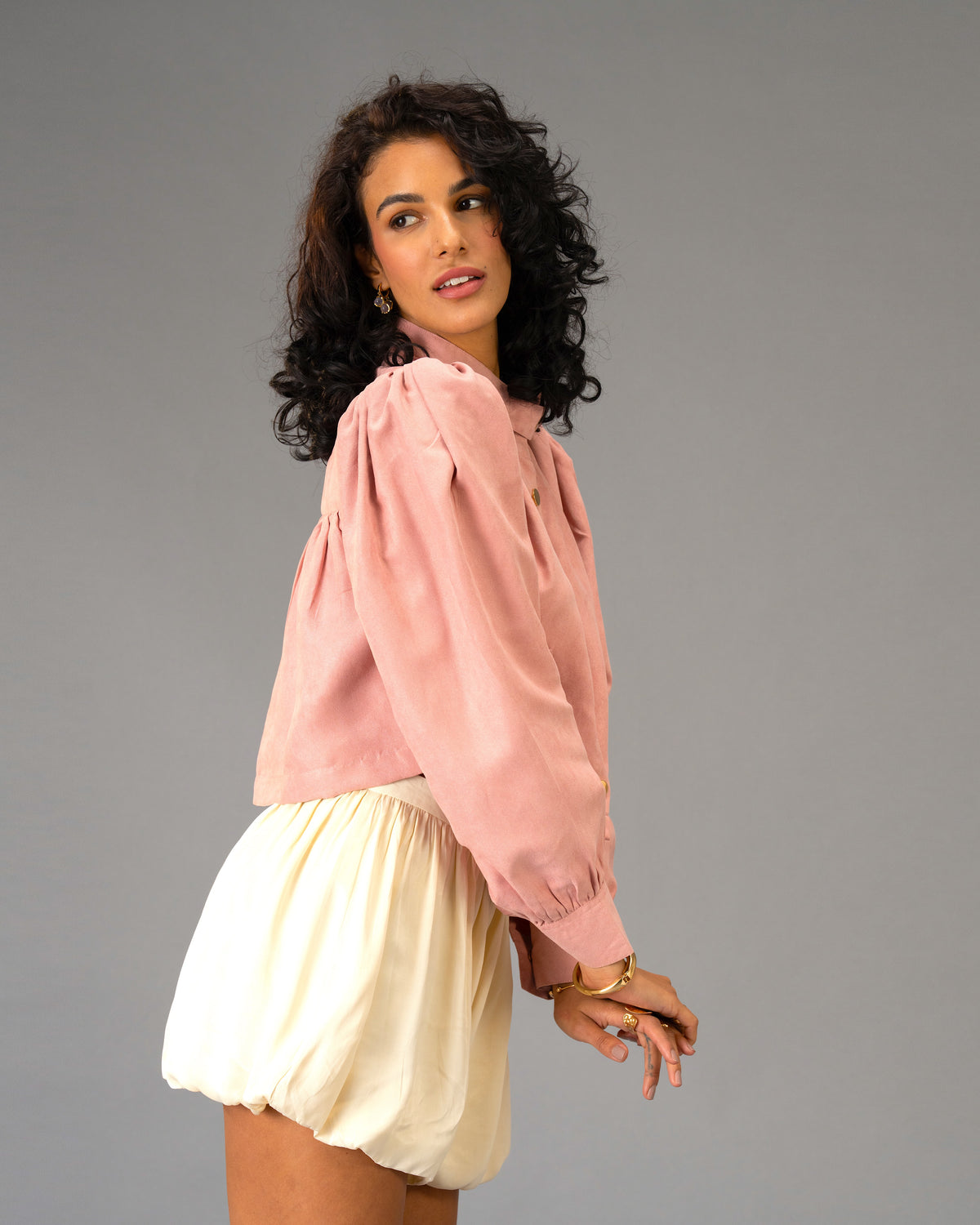 Rose Stone Dusty Pink Cropped Imported Lightweight Brushed Suede Jacket