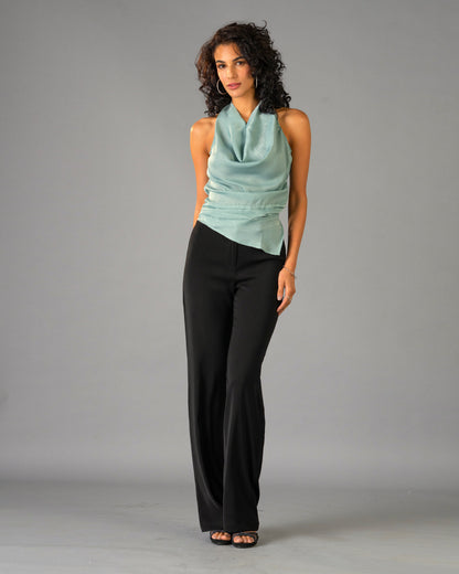 Velvet Eclipse Black Straight Legged Trousers