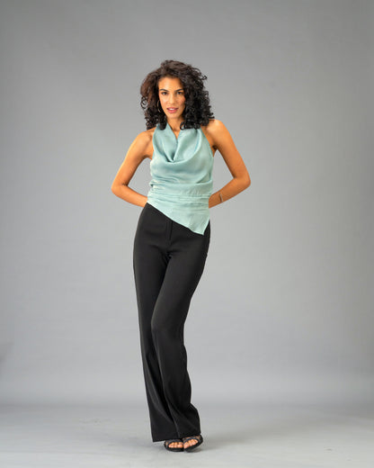 Velvet Eclipse Black Straight Legged Trousers