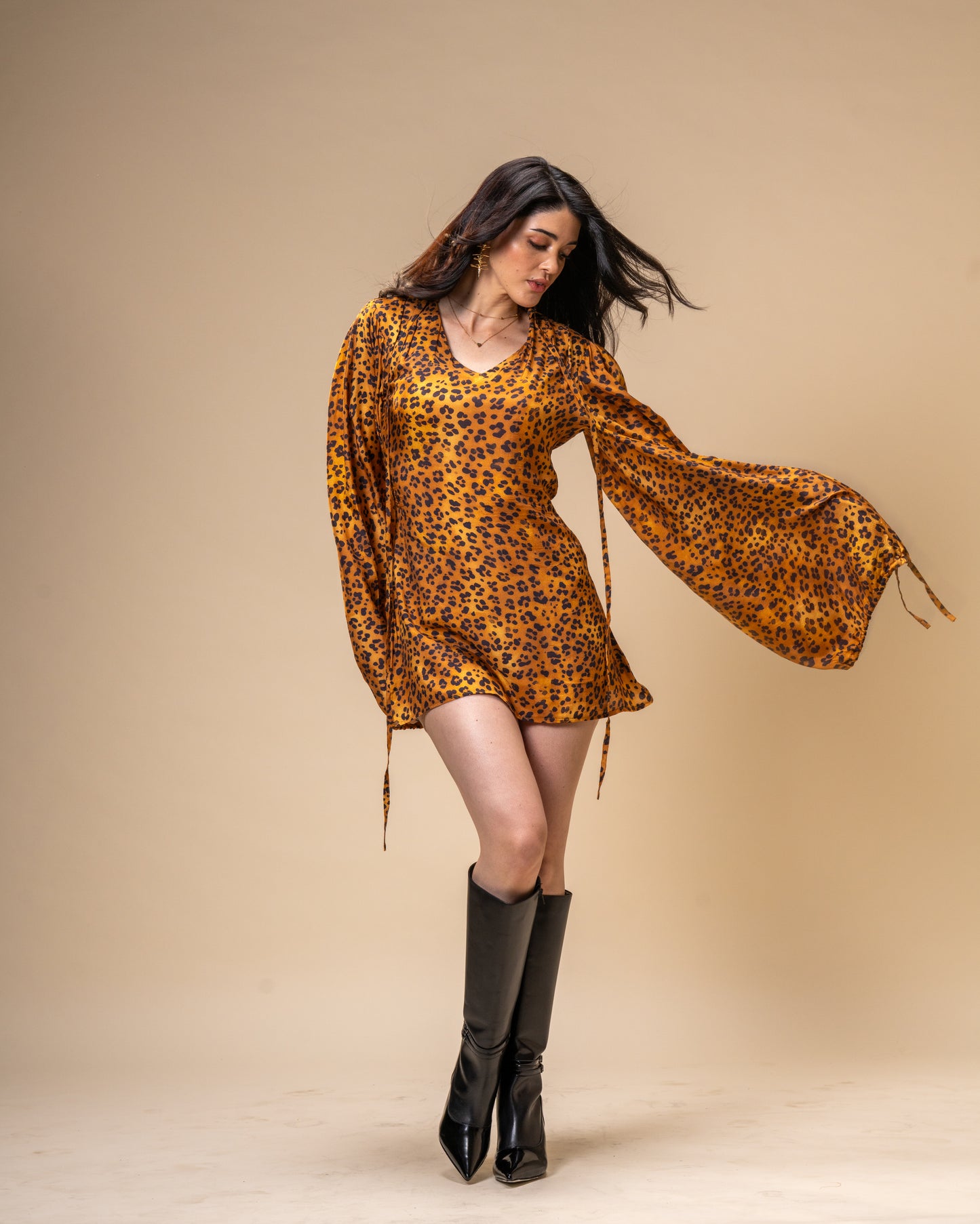 Untamed Leopard Print Mini Dress