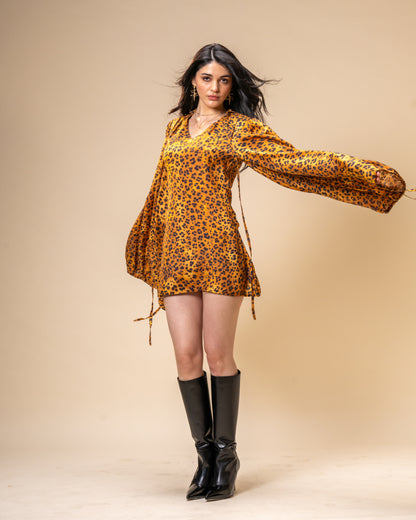 Untamed Leopard Print Mini Dress