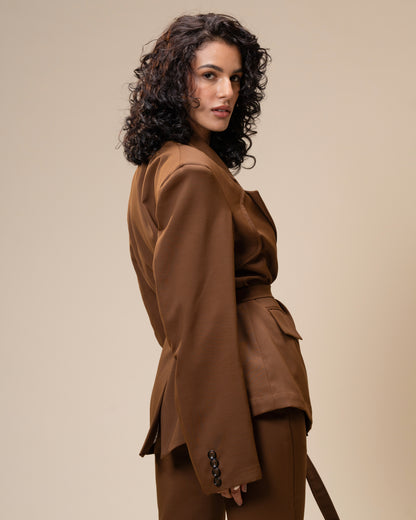 Command Mocha Brown Oversized Blazer