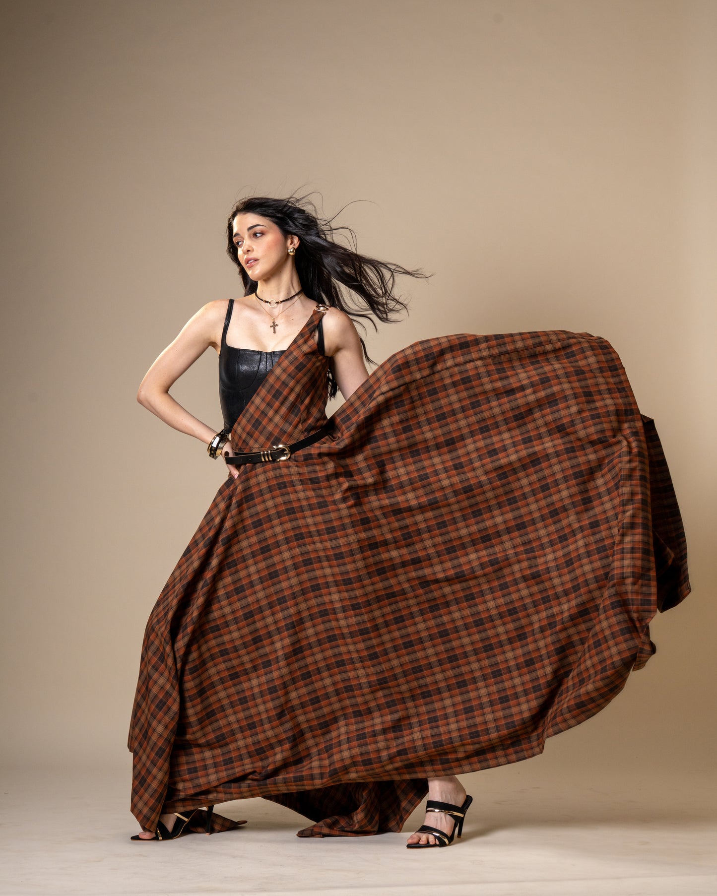 Disrupt Plaid Maxi Skirt