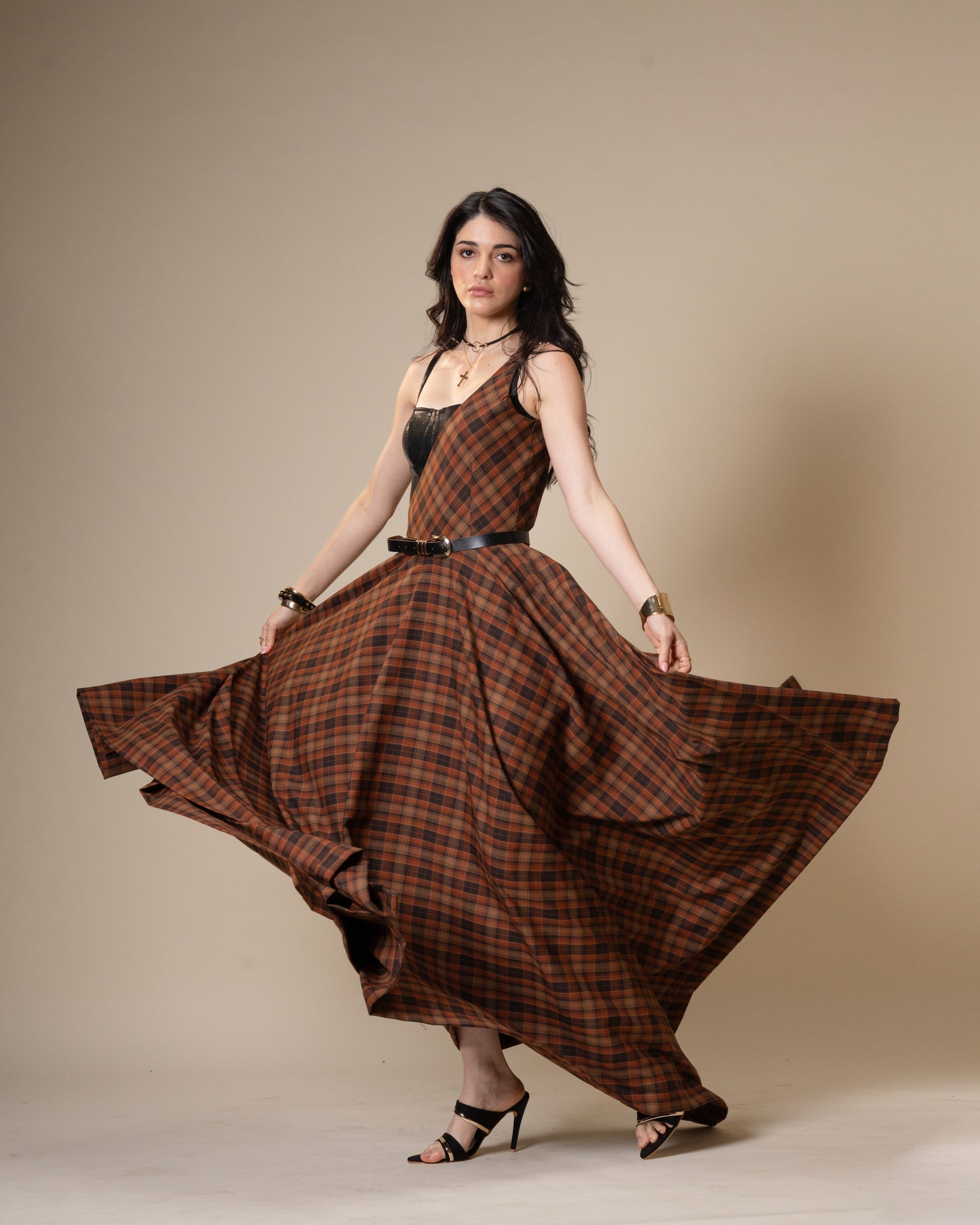 Disrupt Black Leather Corset Top