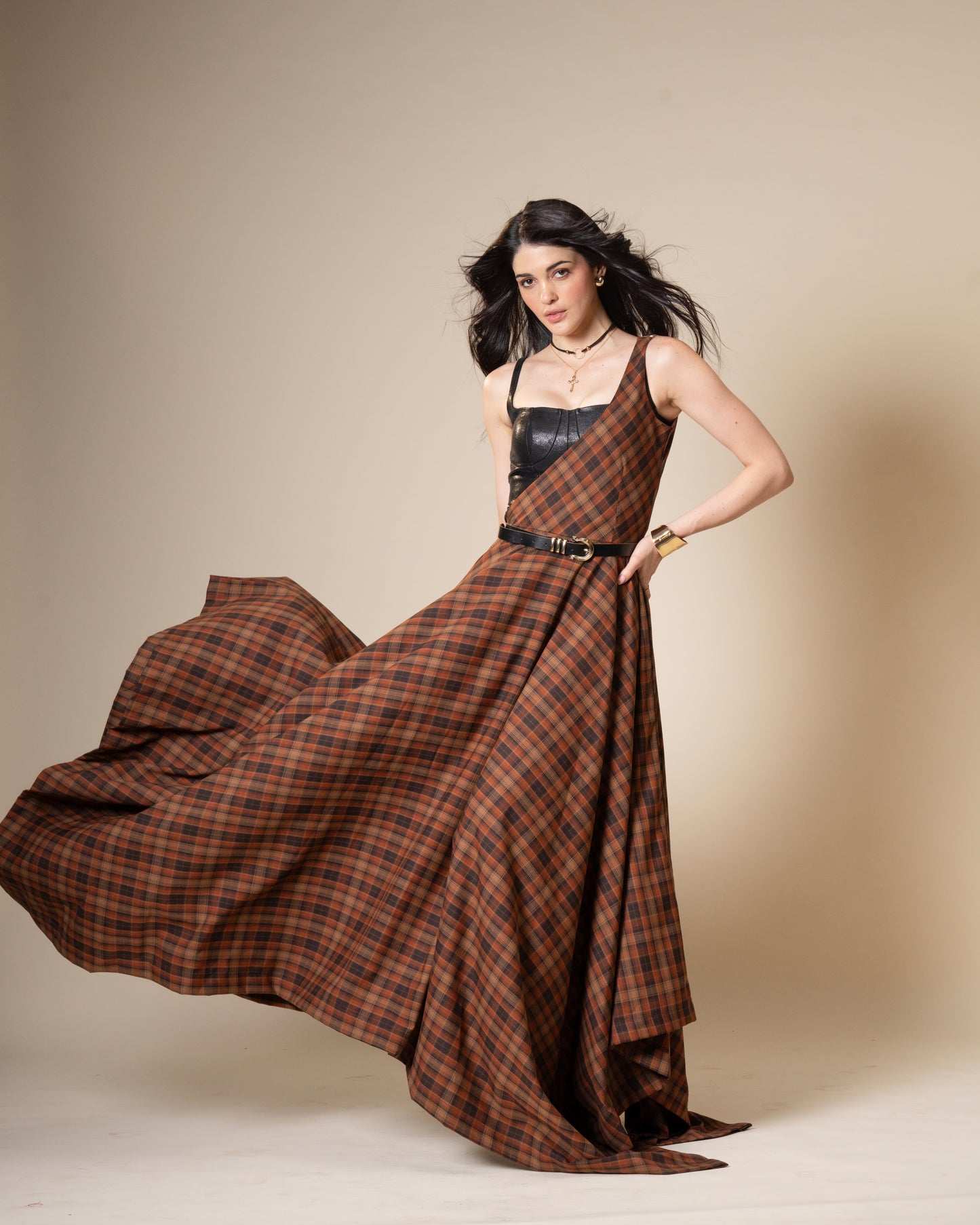 Disrupt Black Leather Corset Top