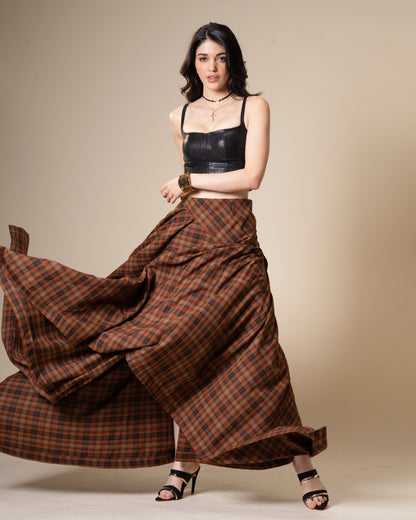 Disrupt Black Leather Corset Top