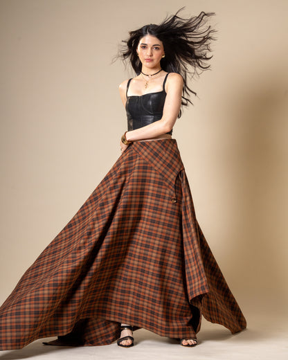 Disrupt Black Leather Corset Top