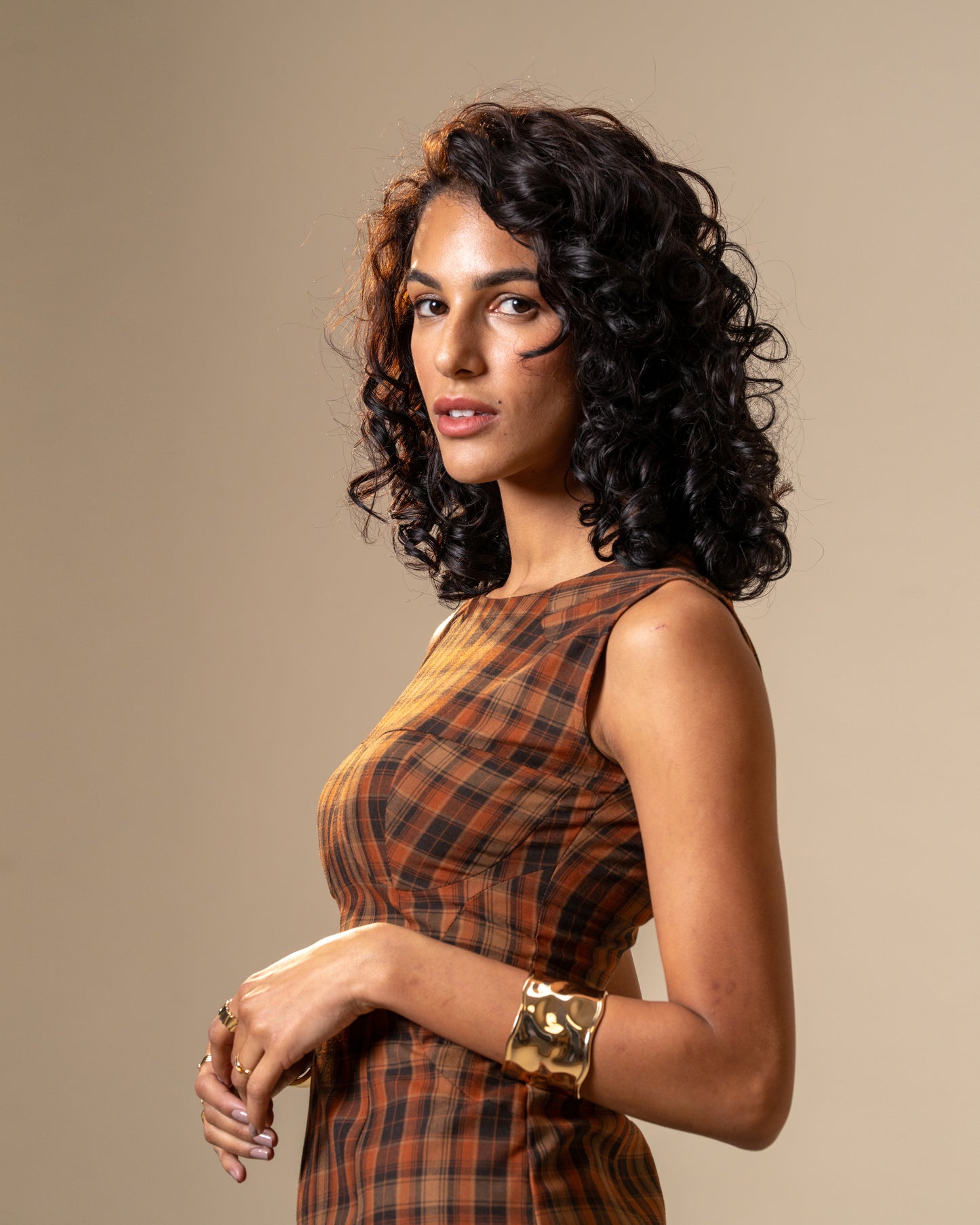Nerve Plaid Mini Dress