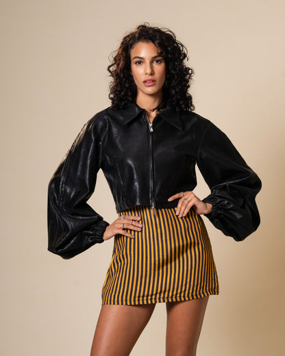 Edge Faux Leather Jacket