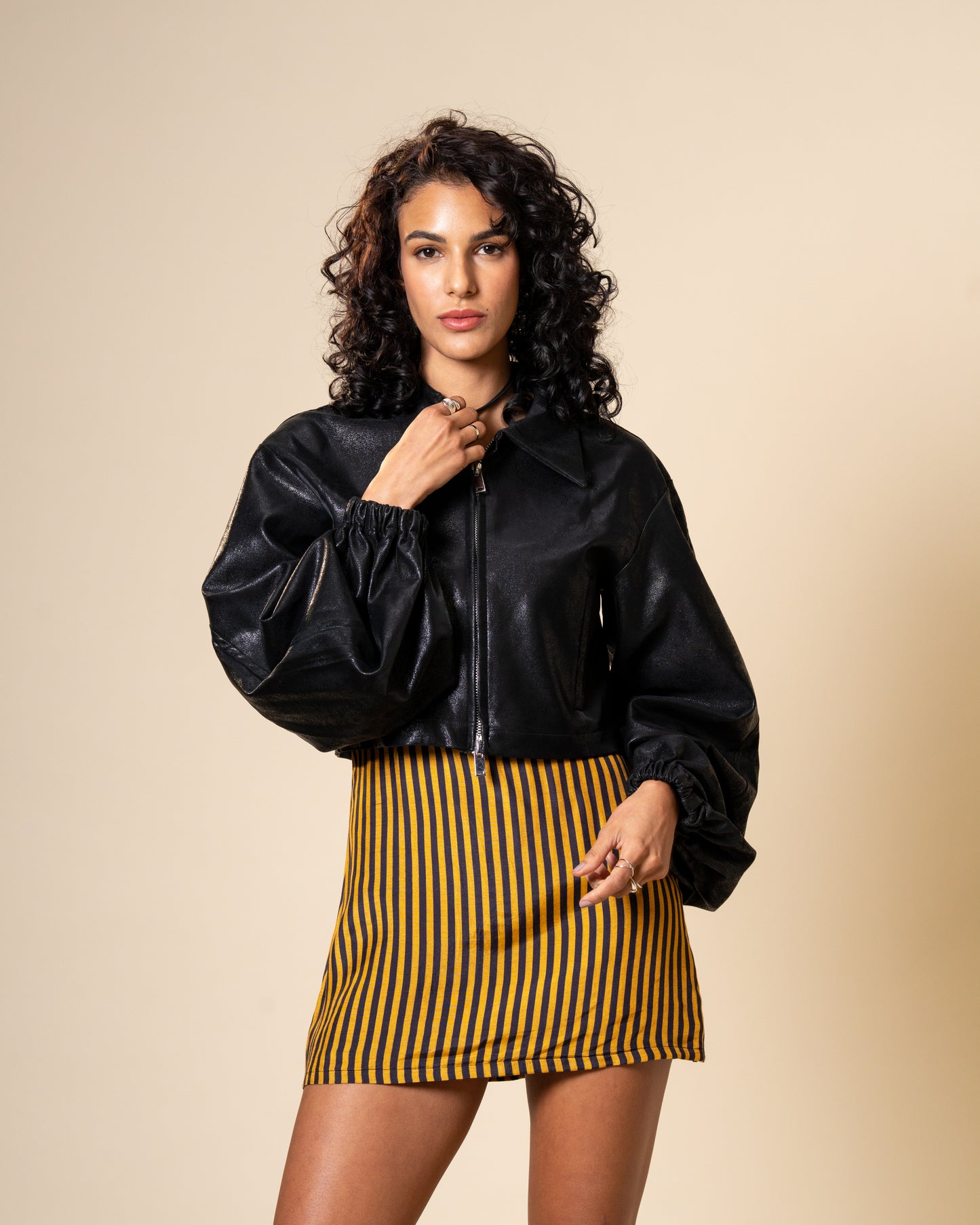 Edge Faux Leather Jacket