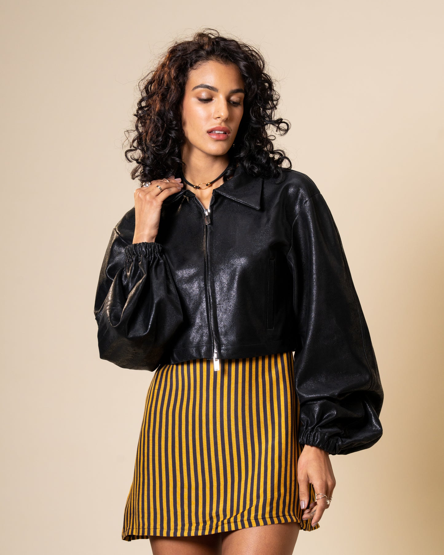 Edge Faux Leather Jacket