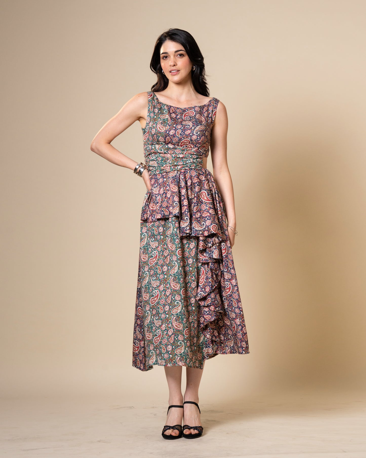 Merge Dual Color Midi Dress