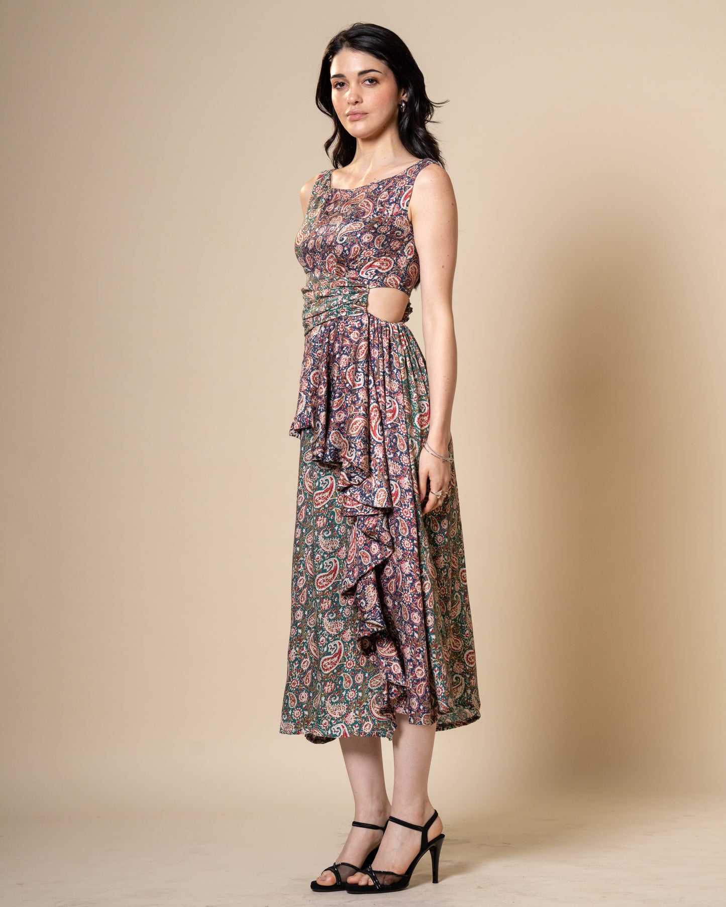 Merge Dual Color Midi Dress