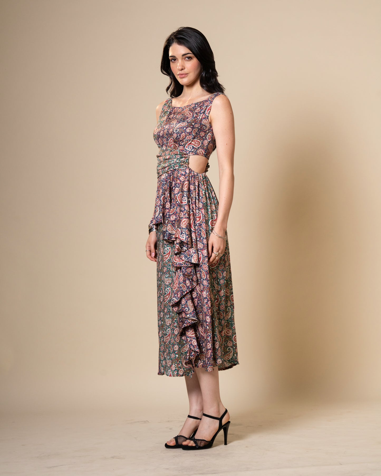 Merge Dual Color Midi Dress