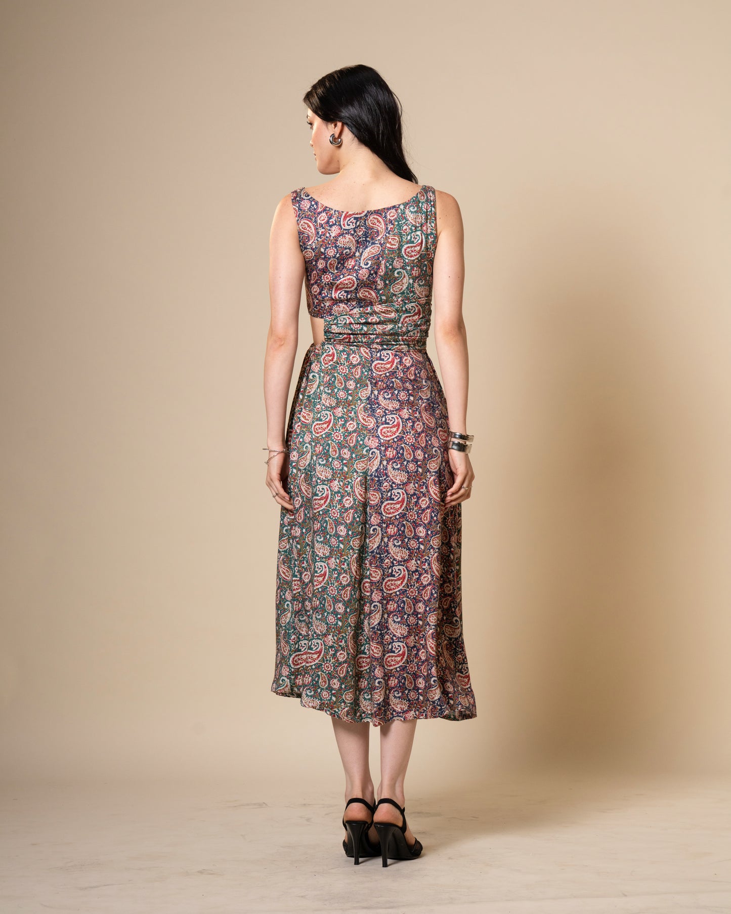 Merge Dual Color Midi Dress