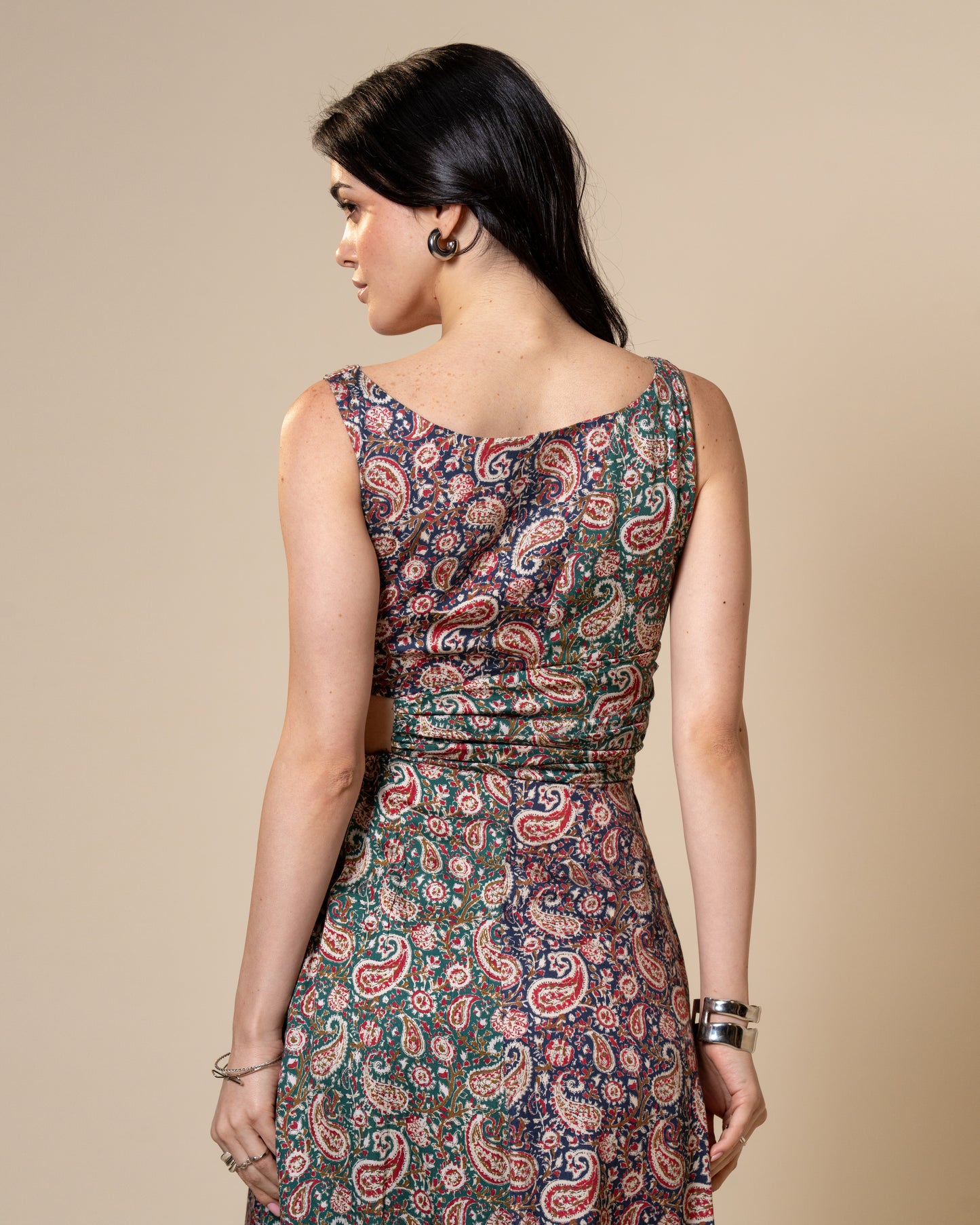 Merge Dual Color Midi Dress