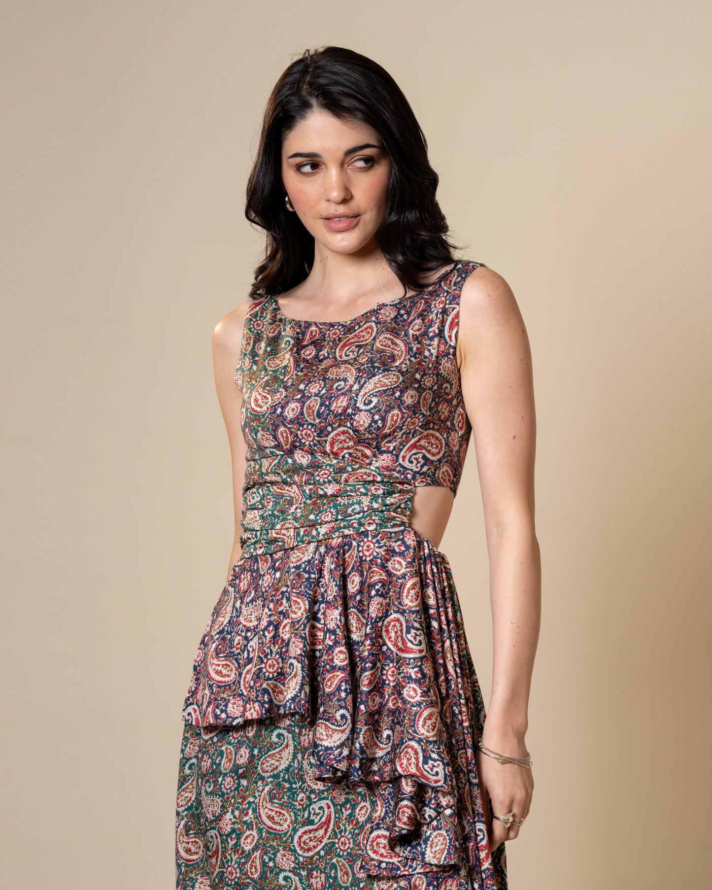 Merge Dual Color Midi Dress
