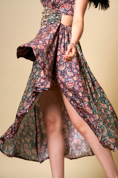 Merge Dual Color Midi Dress