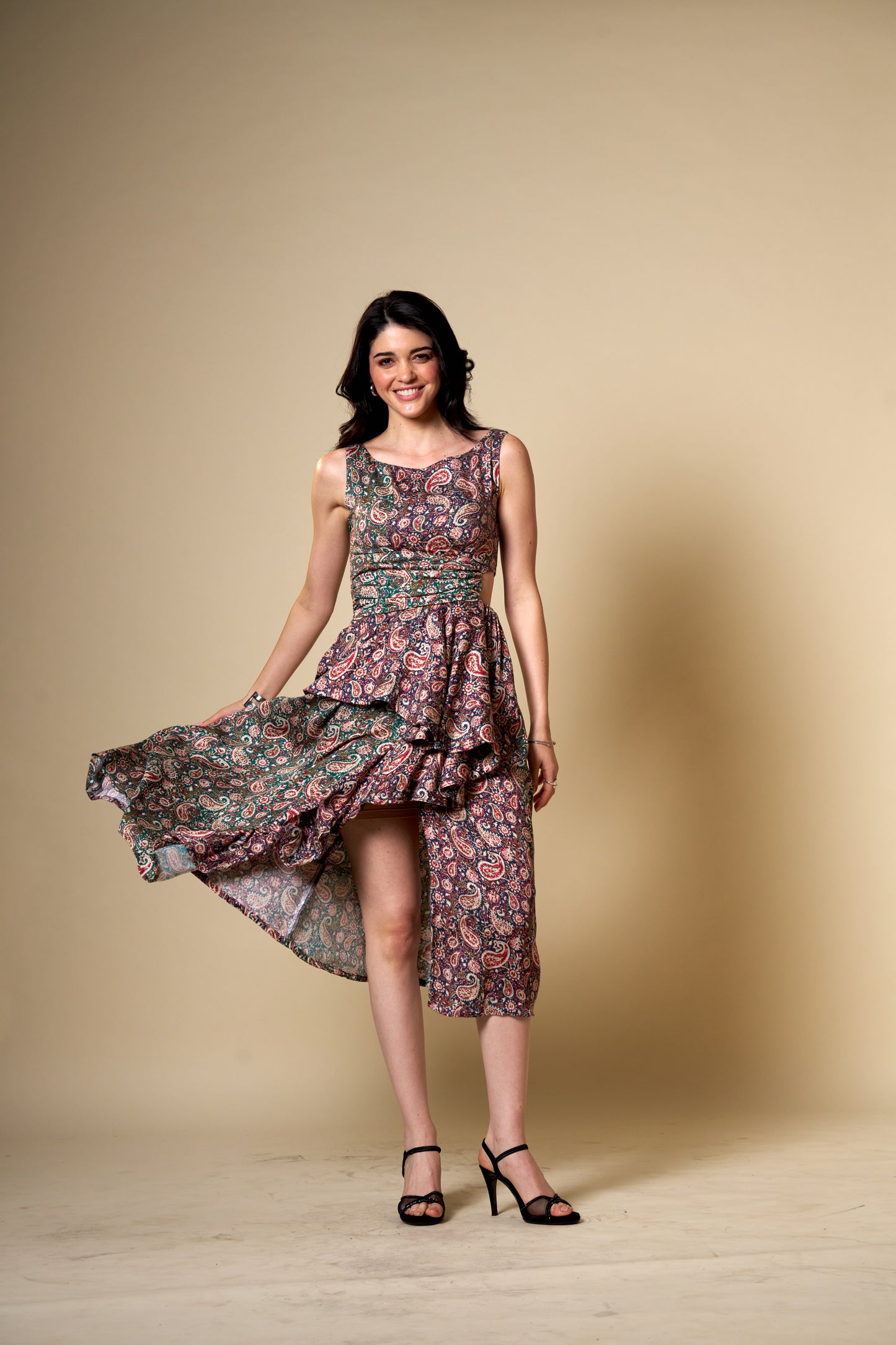 Merge Dual Color Midi Dress