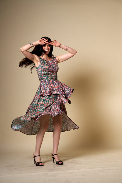 Merge Dual Color Midi Dress