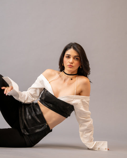 Restraint Leather Bandeau Bralette