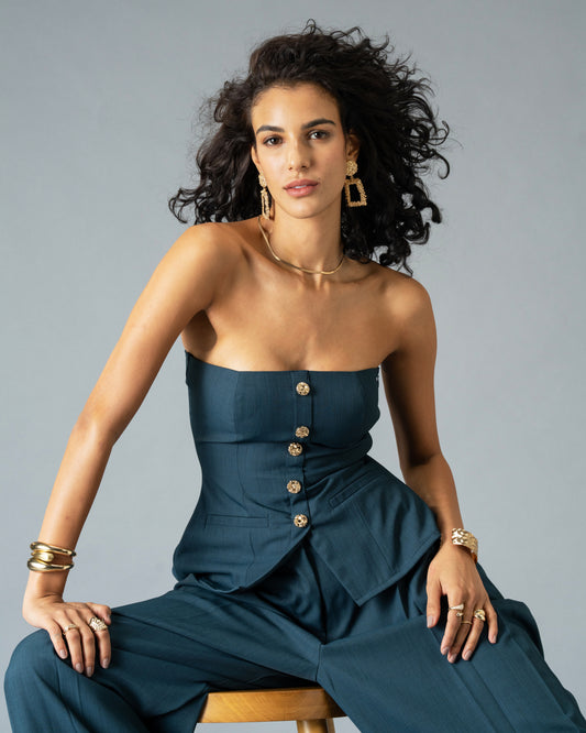 Sculpt Teal Blue Top