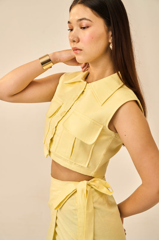 Citrus Rush – Lemon Yellow Utility Style Vest