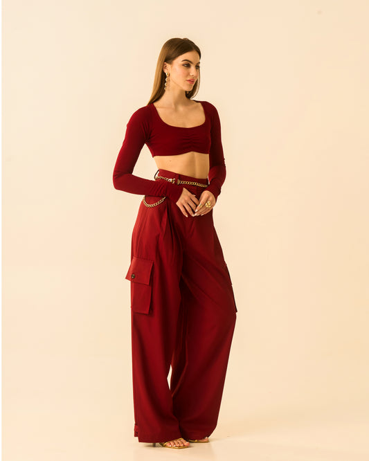Velvet Flame Utility Trousers