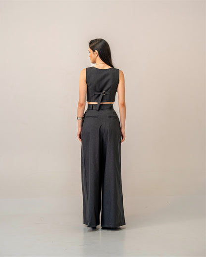 Charcoal Edit Grey Tailored Waistcoat for Women