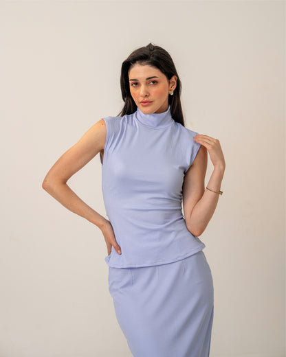 Morning Mist Skirt – Pastel Column Maxi Skirt for Women